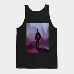 alien with a red heart Tank Top